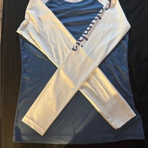 Columbia Navy and White Long Sleeve Shirt